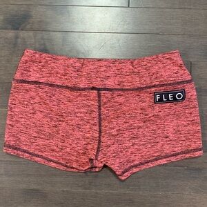 Heathered Red Fleo Shorts Women’s M
